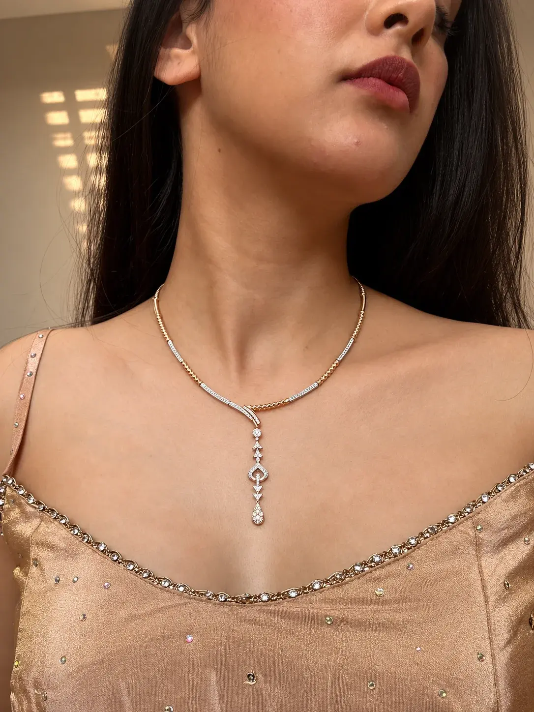 Ethereal Marquise Drop Necklace