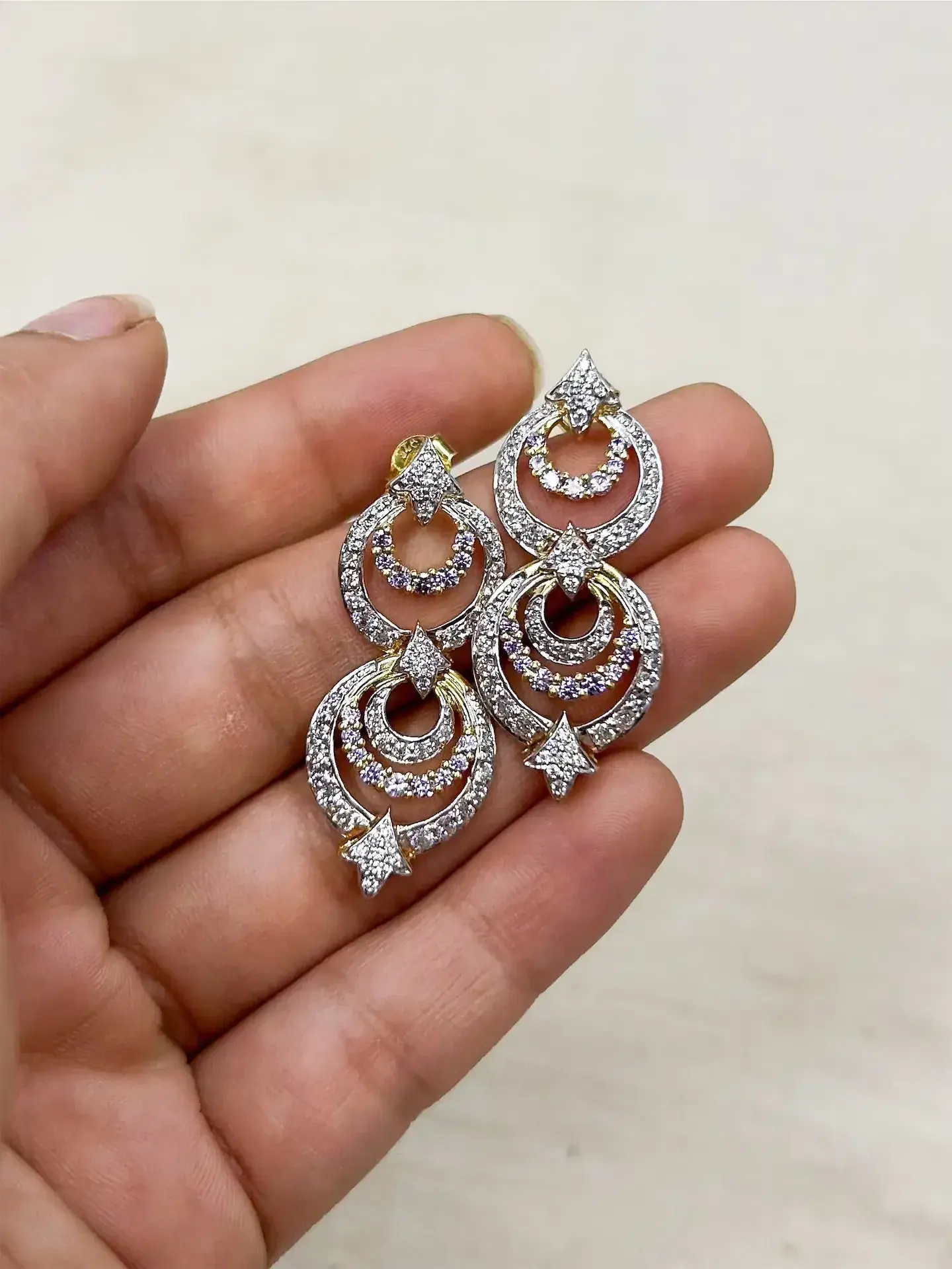 Celestial Pavé Drop Earrings