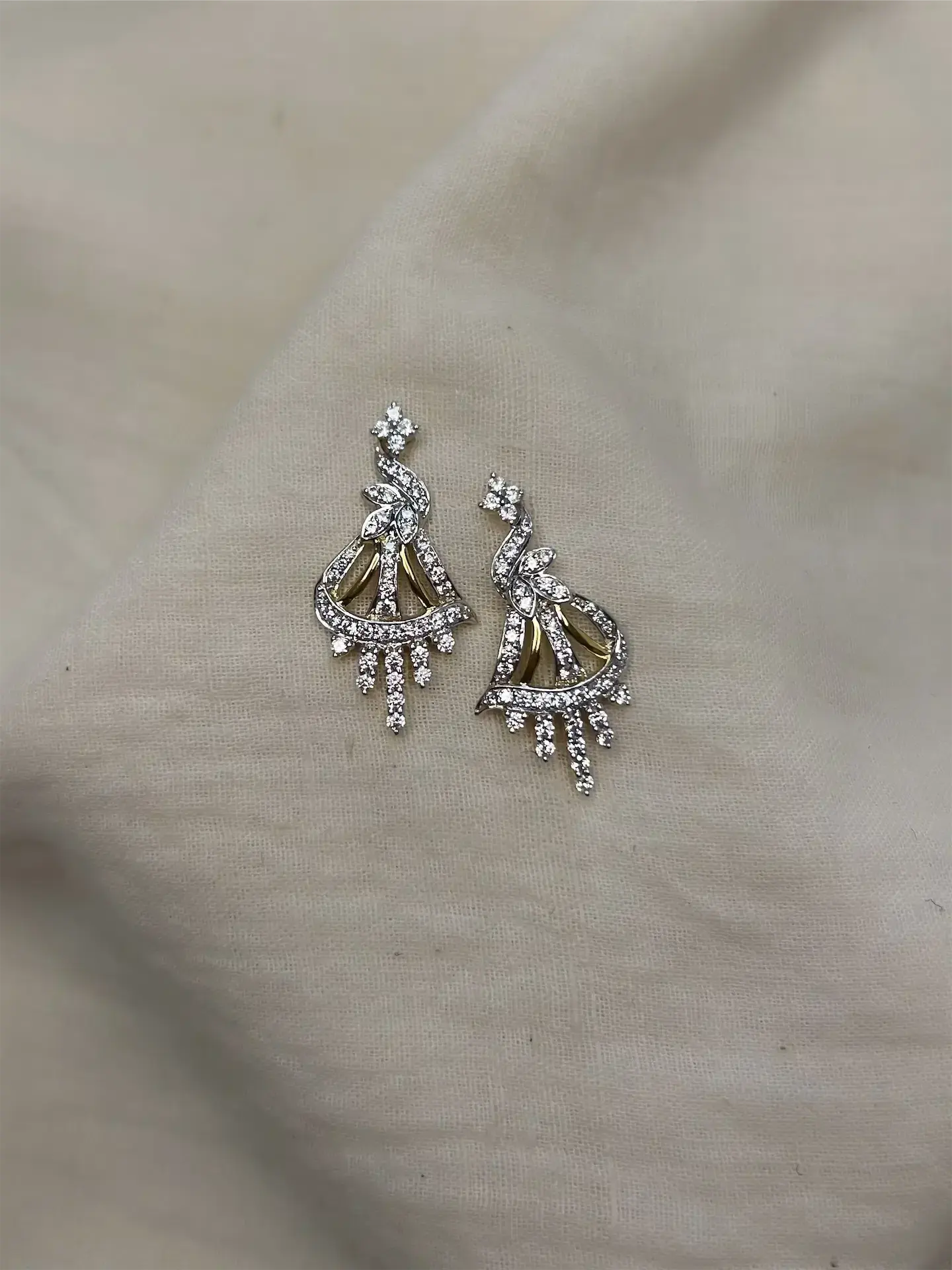 Pavé Peacock Dangles