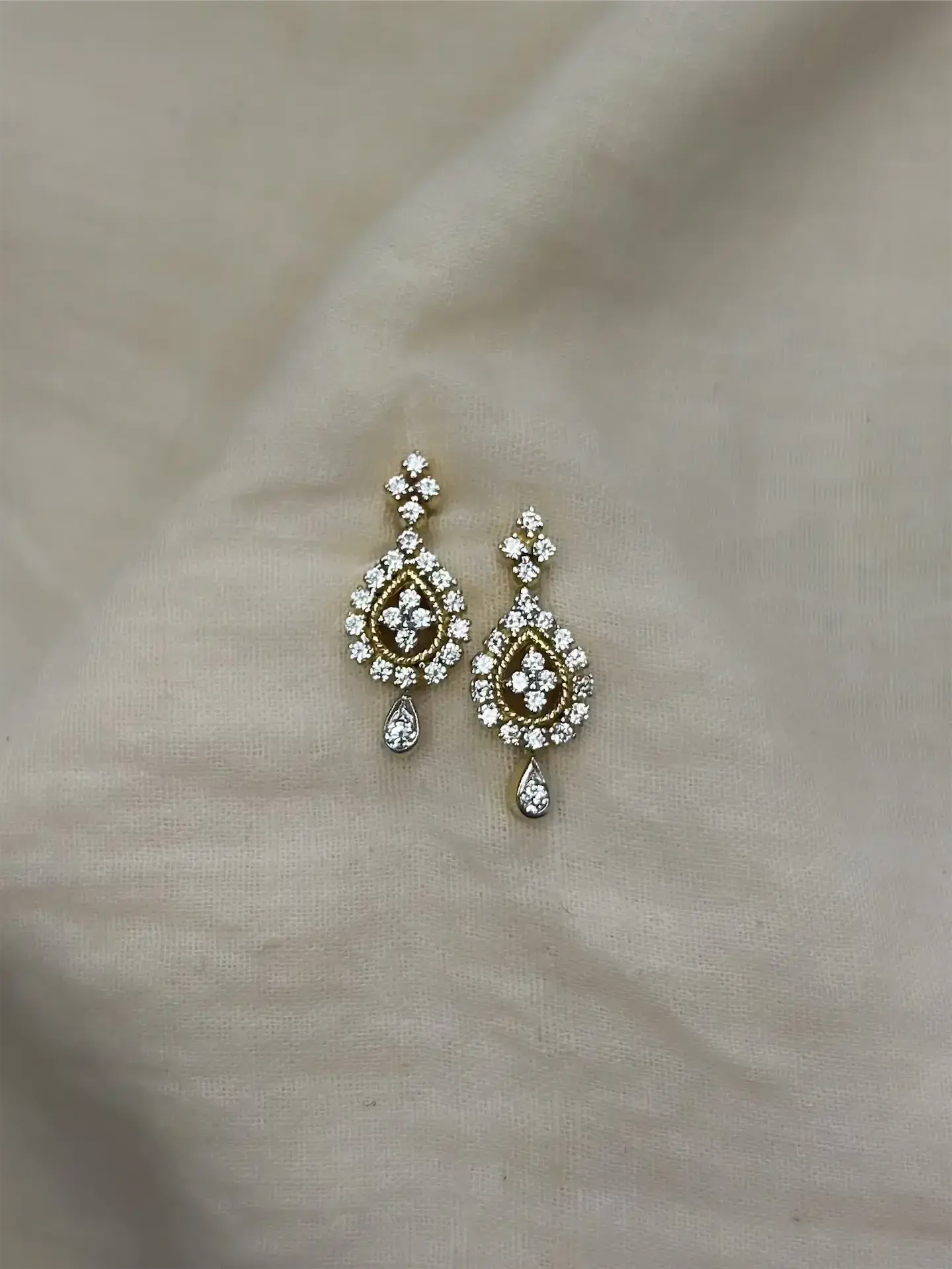 Celestial Teardrop Pavé Earrings