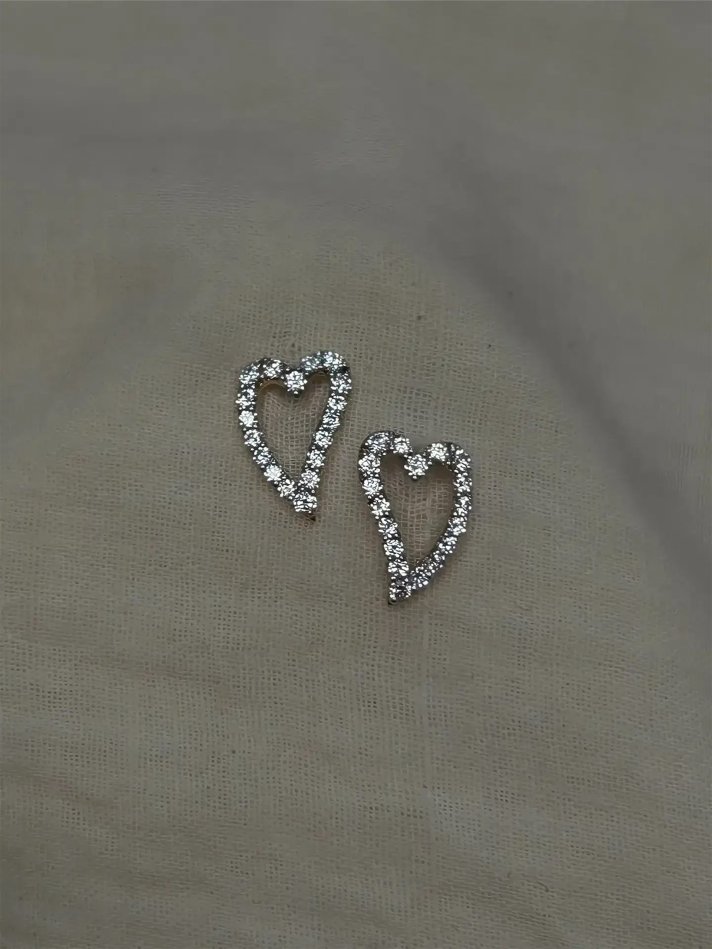 Pavé Heart Studs