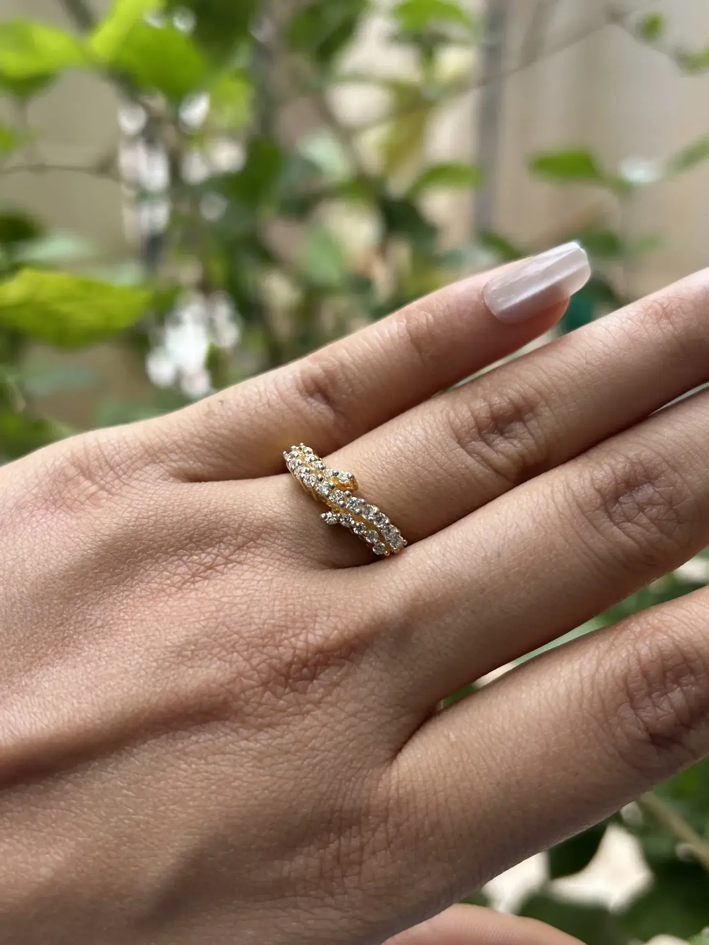 Glimmering Cascade Ring