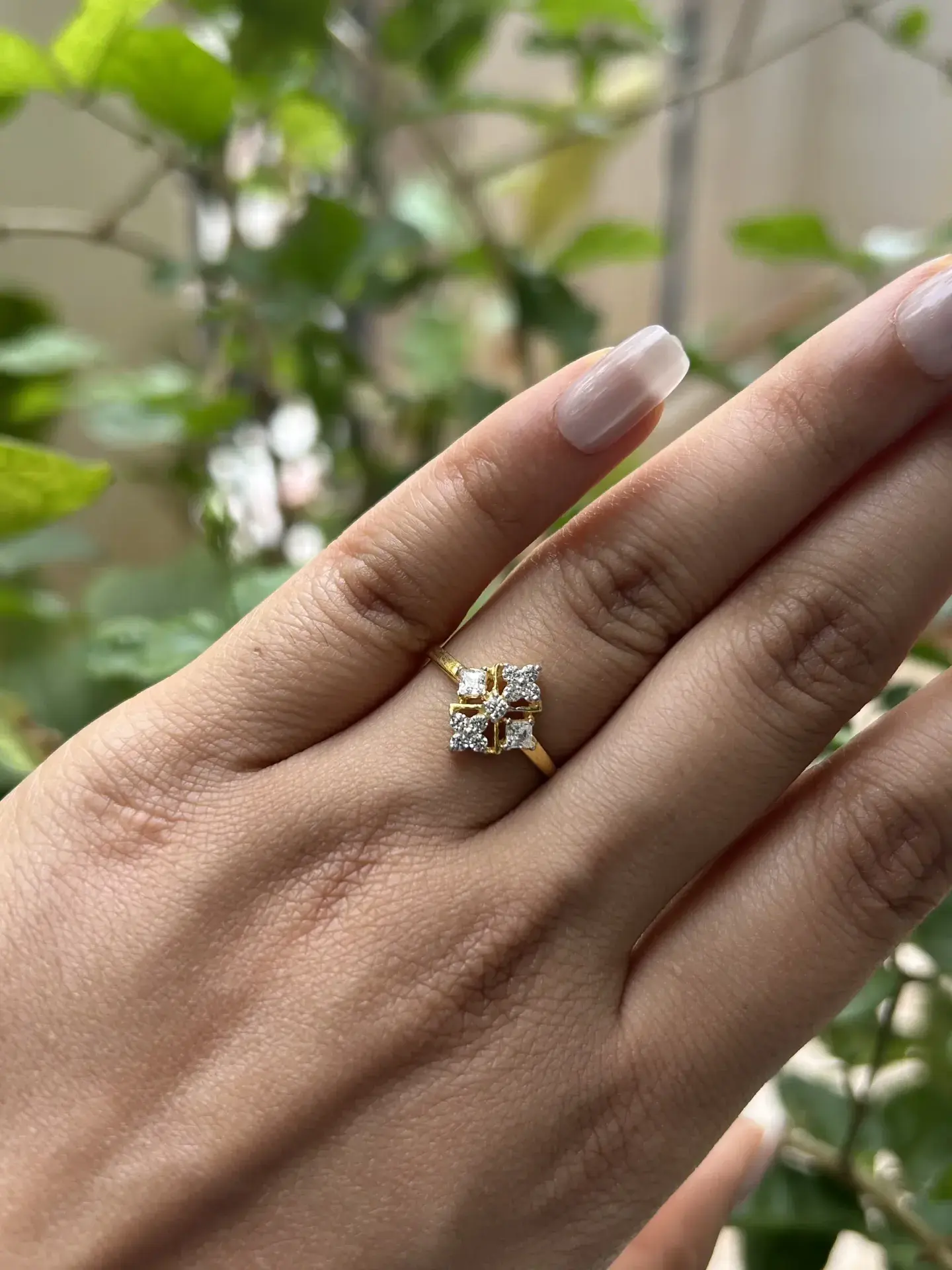 Celestial Cluster Gold Ring