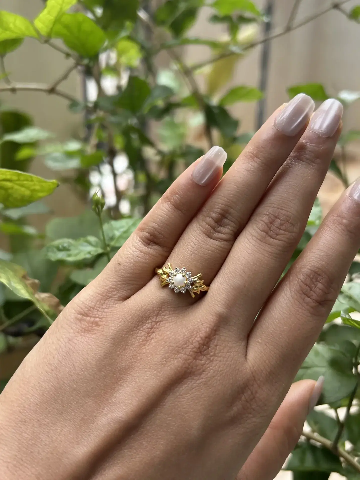 Celestial Pearl Flora Ring