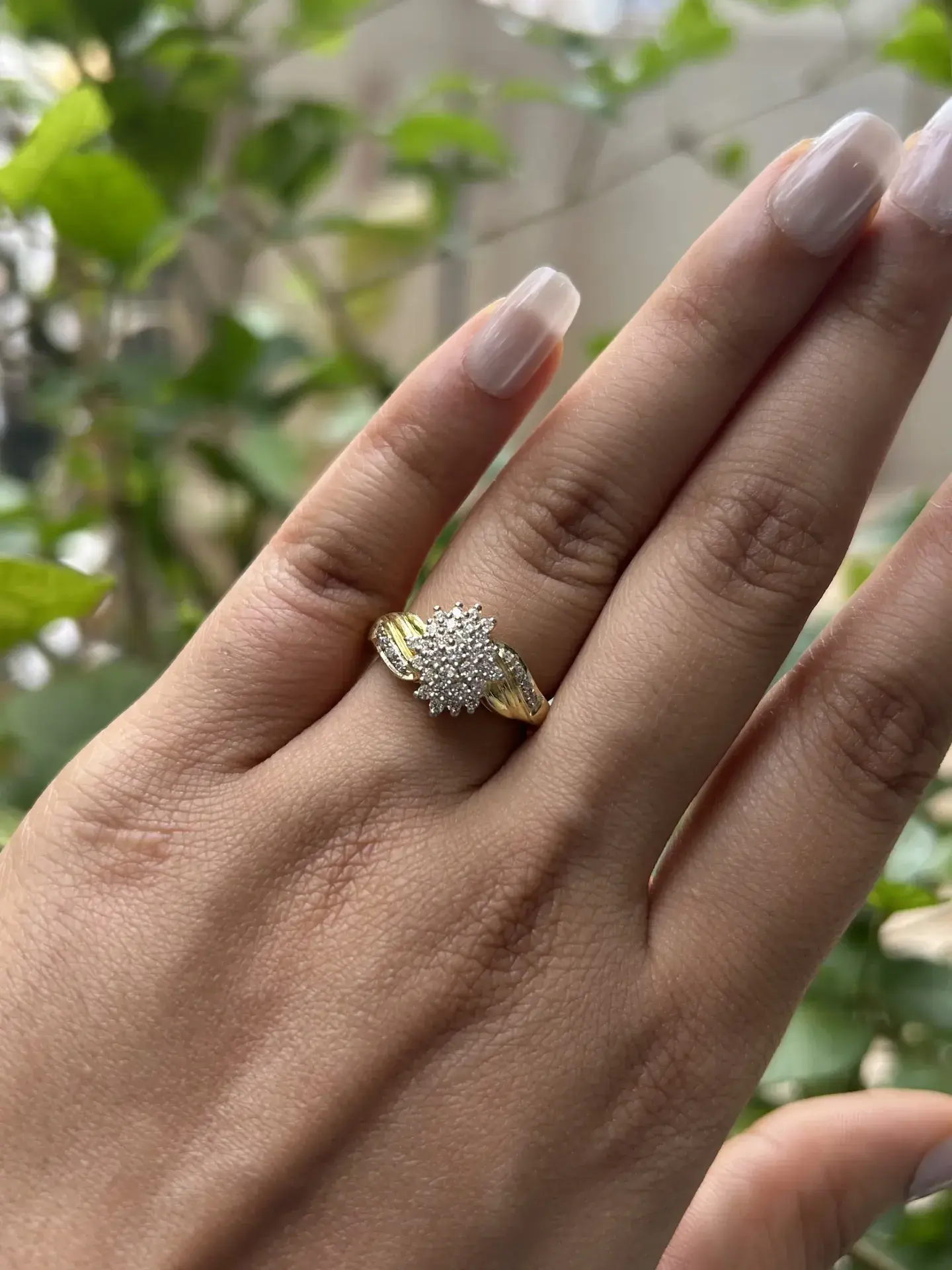 Celestial Cluster Gold Ring