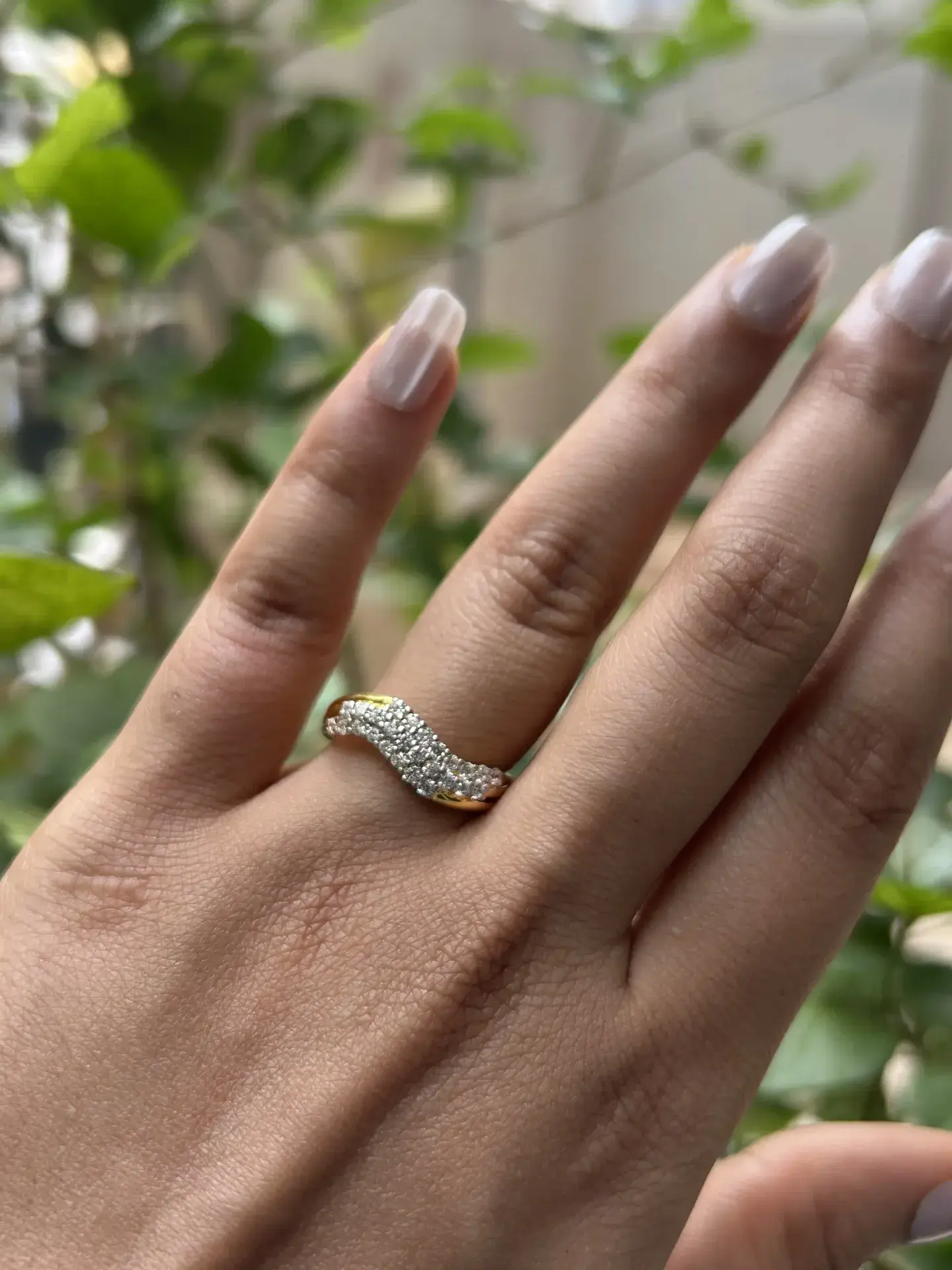 Celestial Wave Pavé Ring