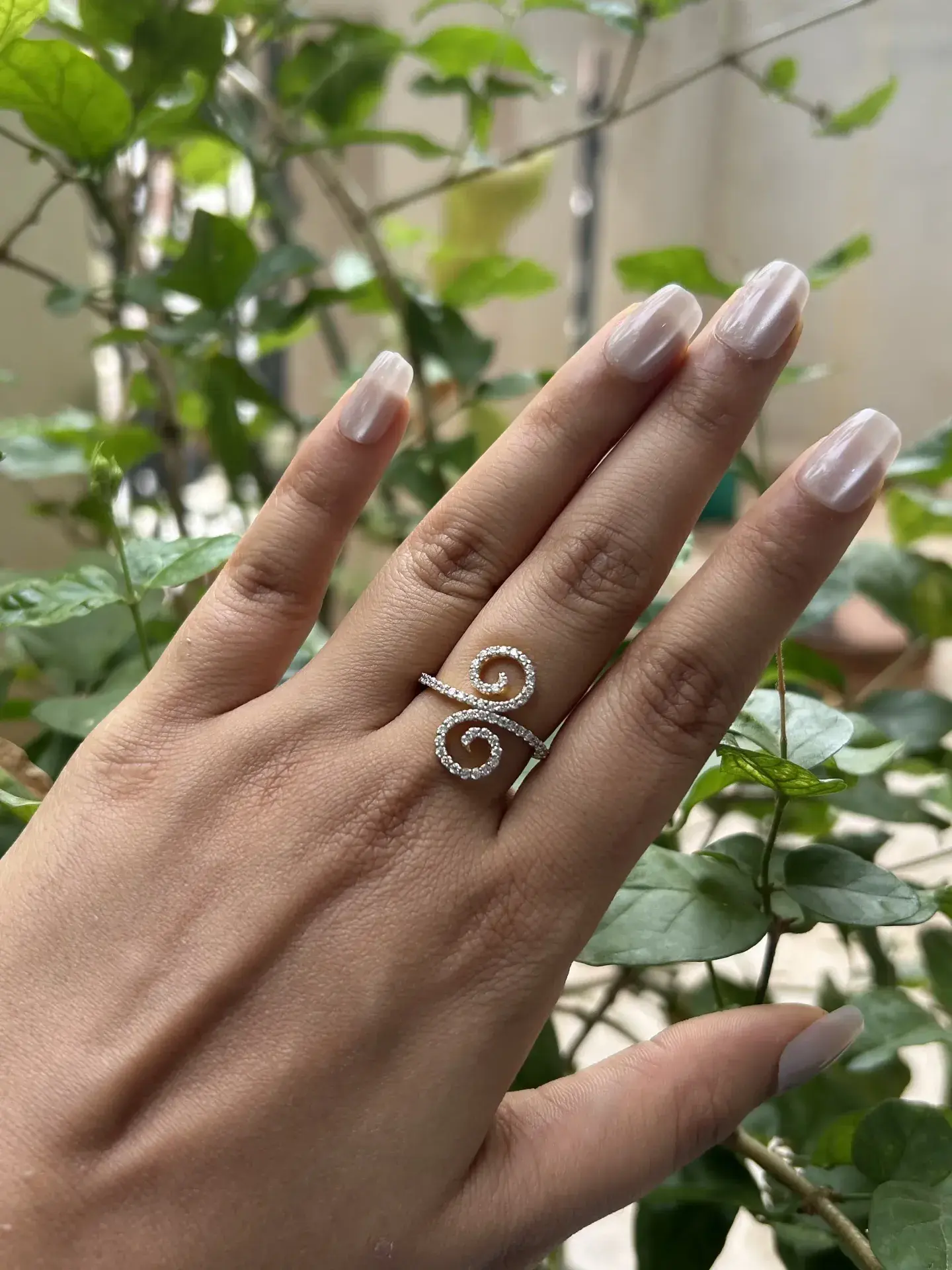 Celestial Swirl Pavé Ring