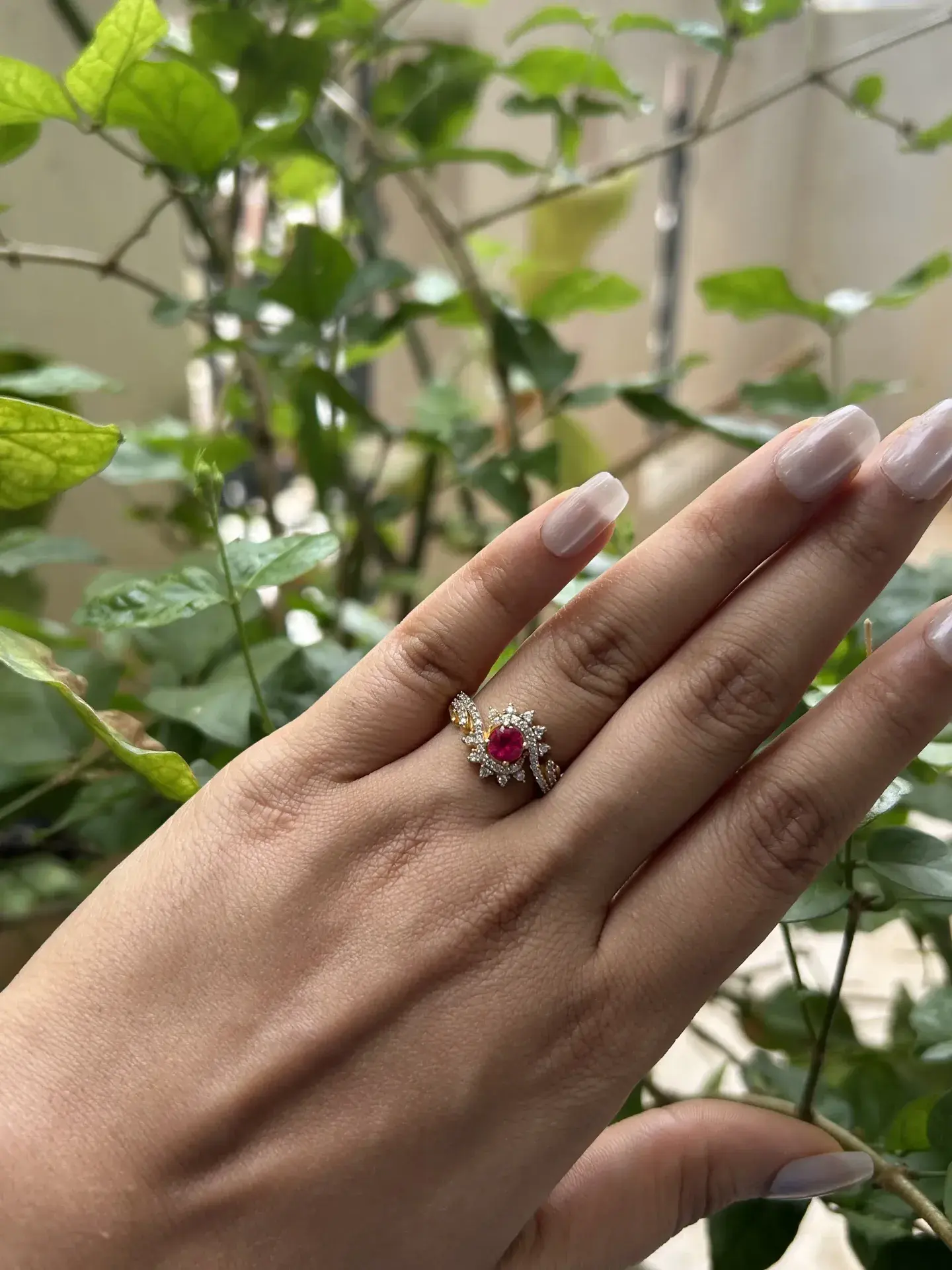 Crimson Bloom Ring