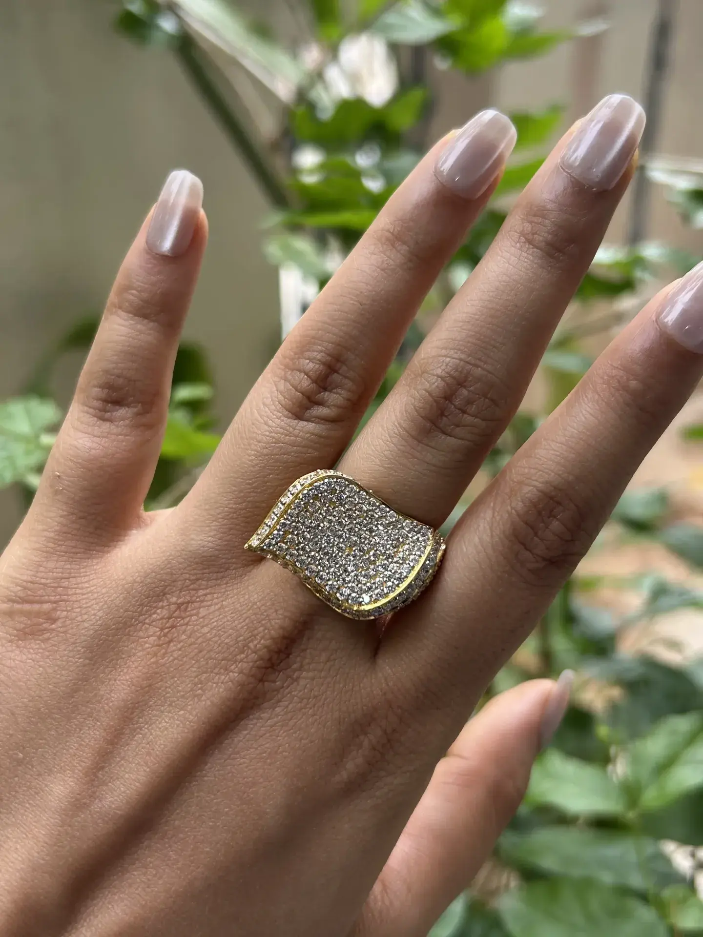 Celestial Wave Pavé Ring
