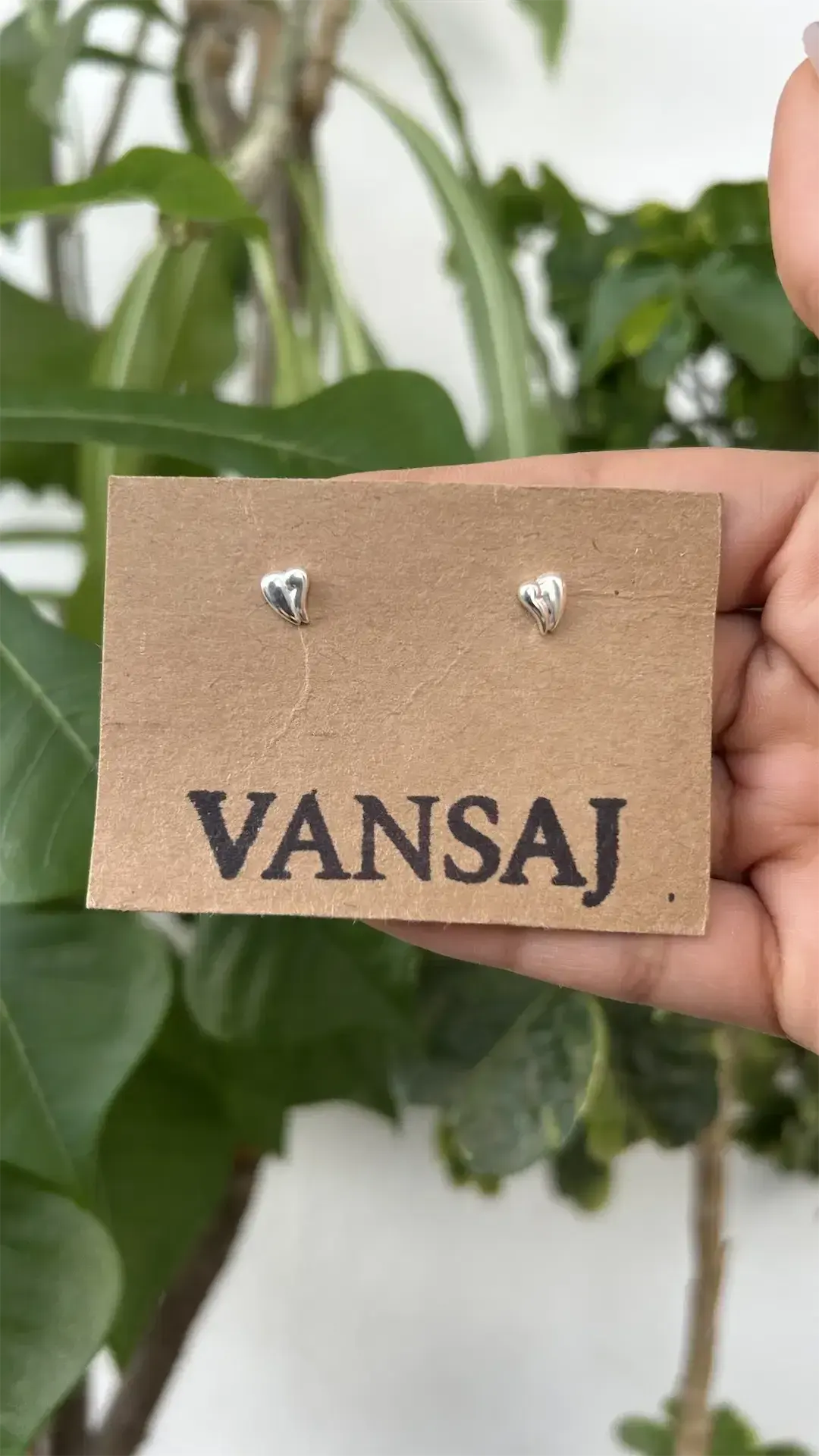 Silver Heart Studs