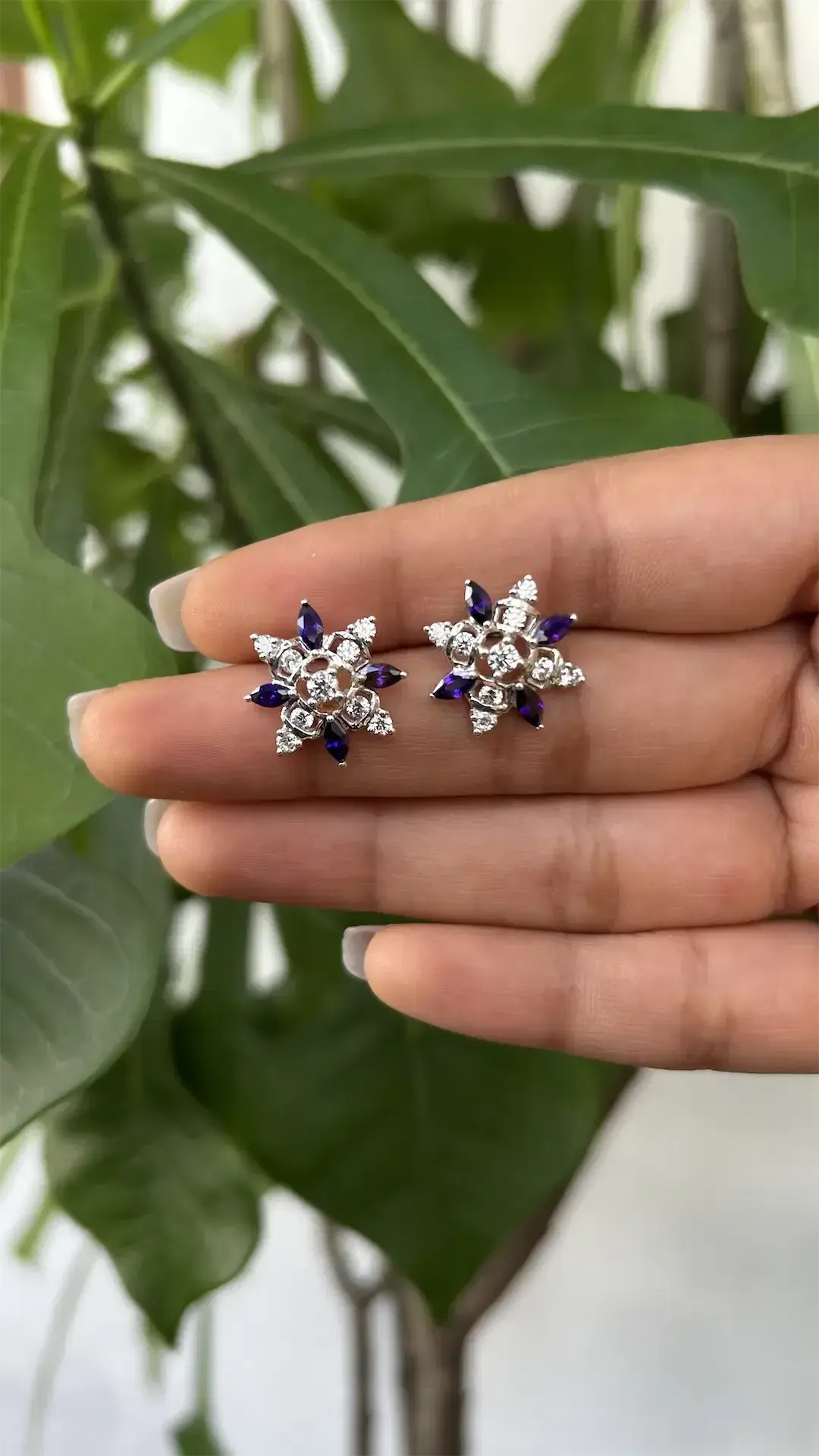 Celestial Amethyst Starburst Studs