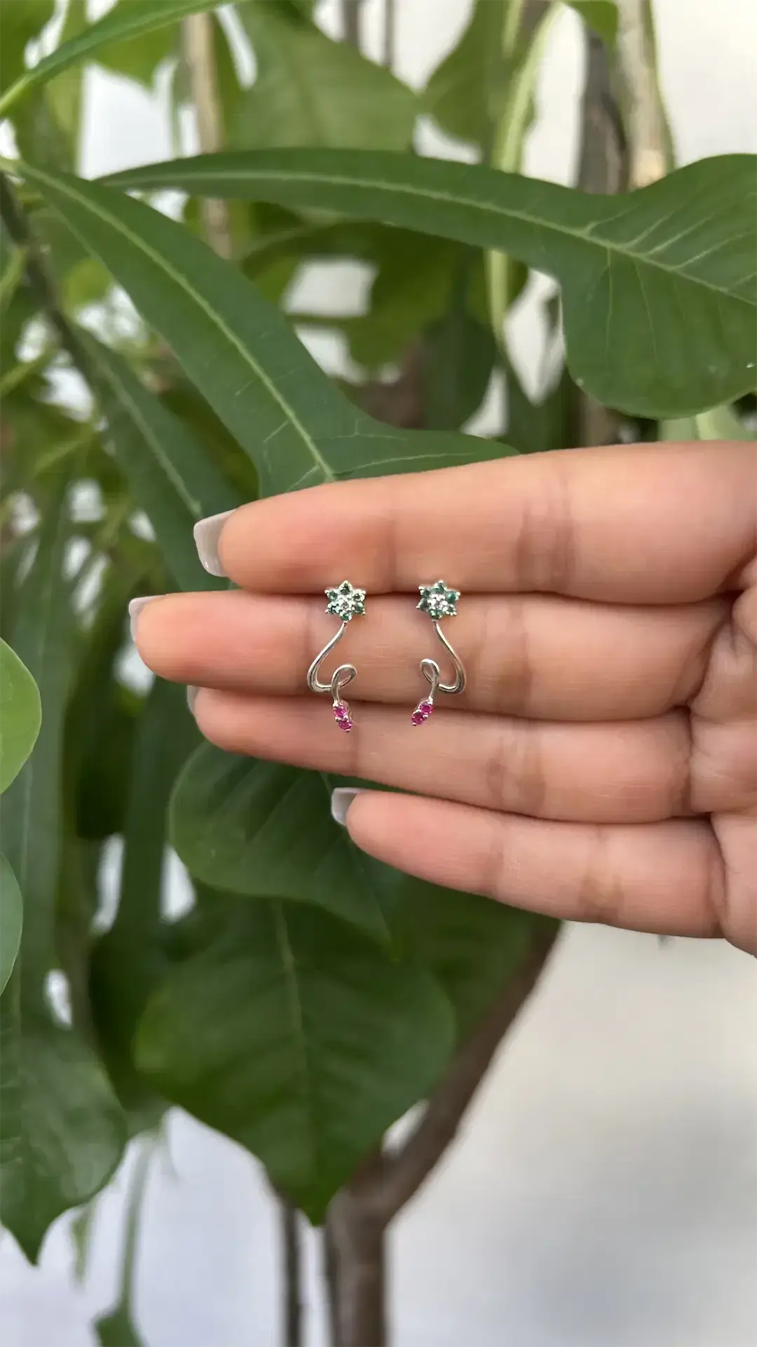 Floral Grace Drop Earrings