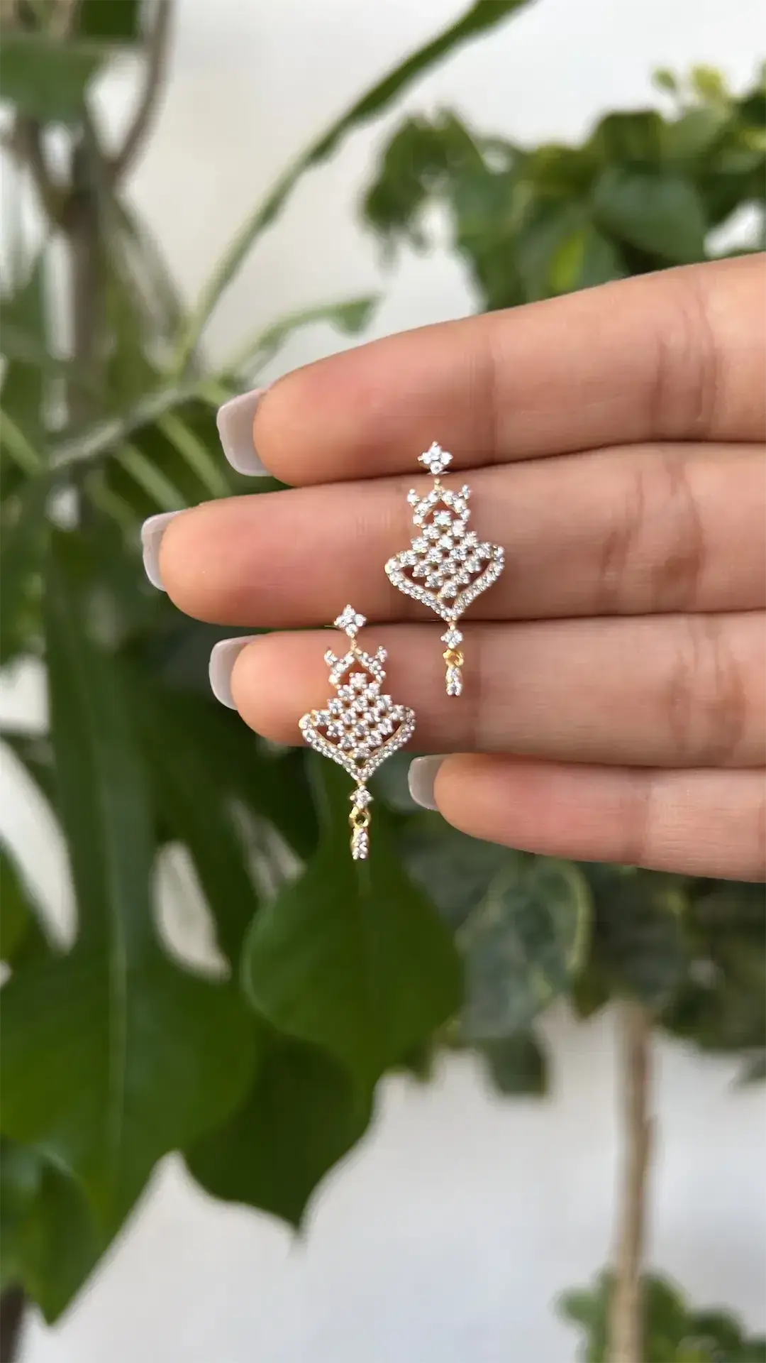 Celestial Pavé Teardrop Earrings