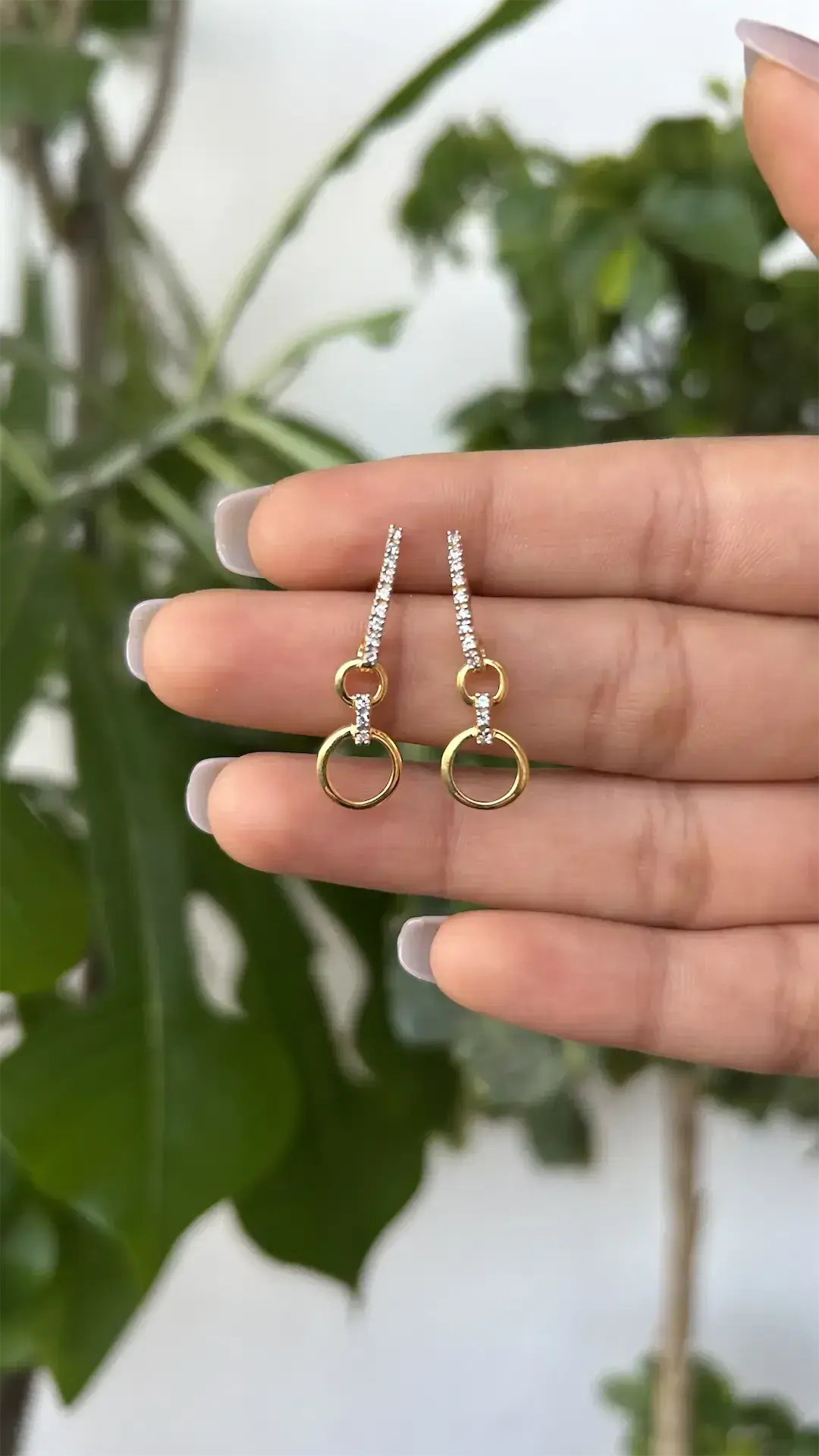Celestial Circle Drop Earrings