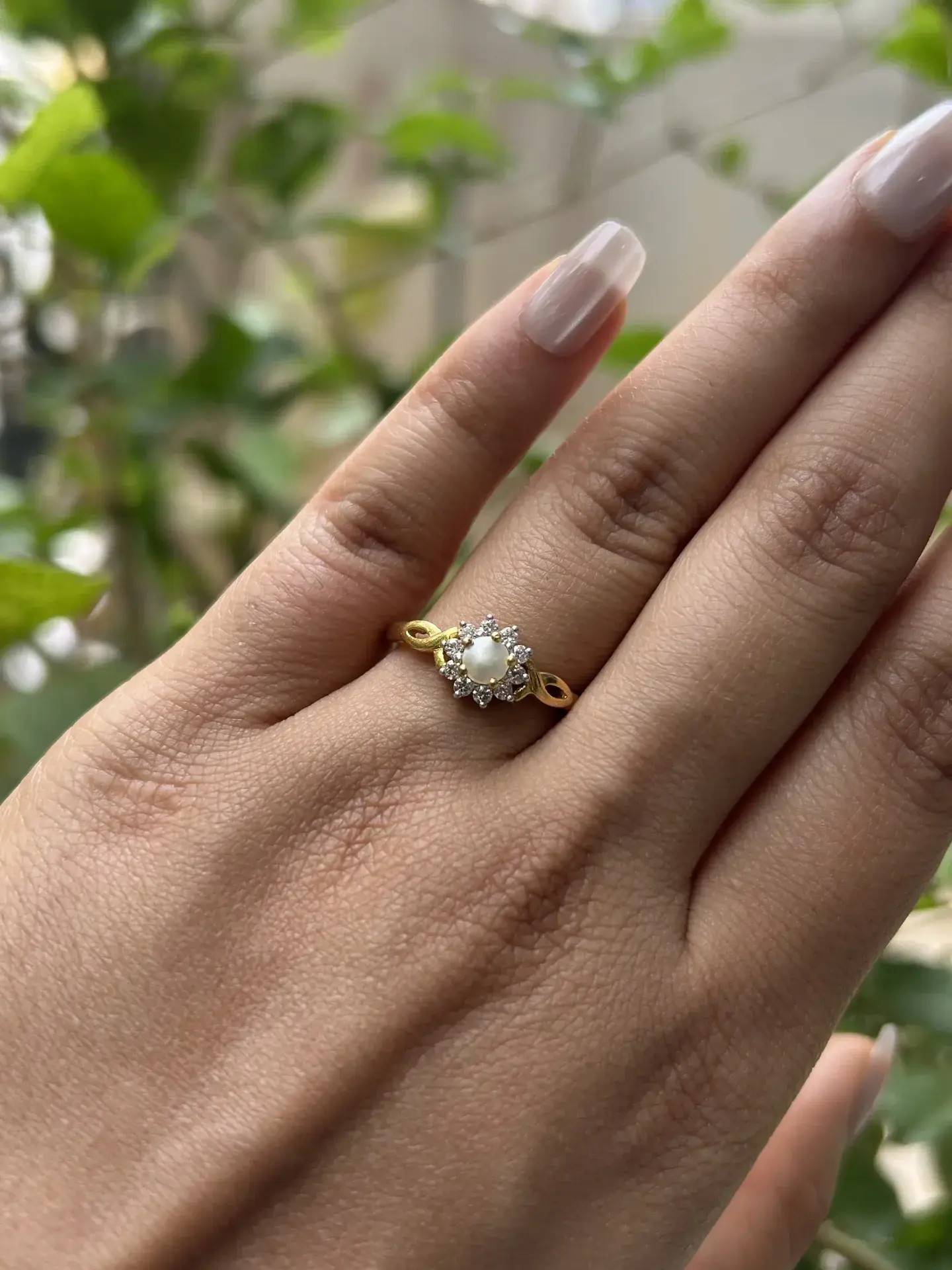 Celestial Pearl Bloom Ring