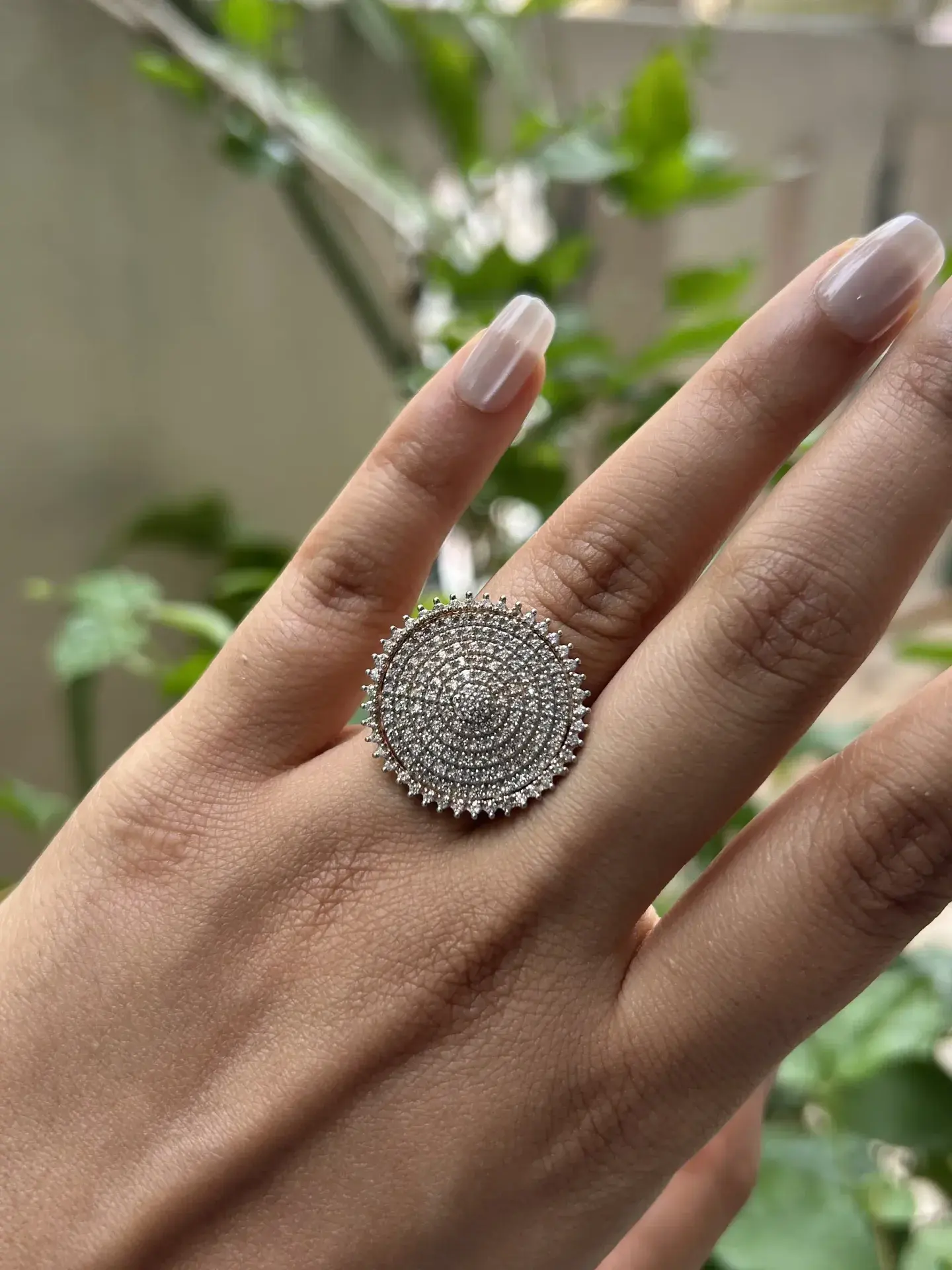 Celestial Pavé Dome Ring