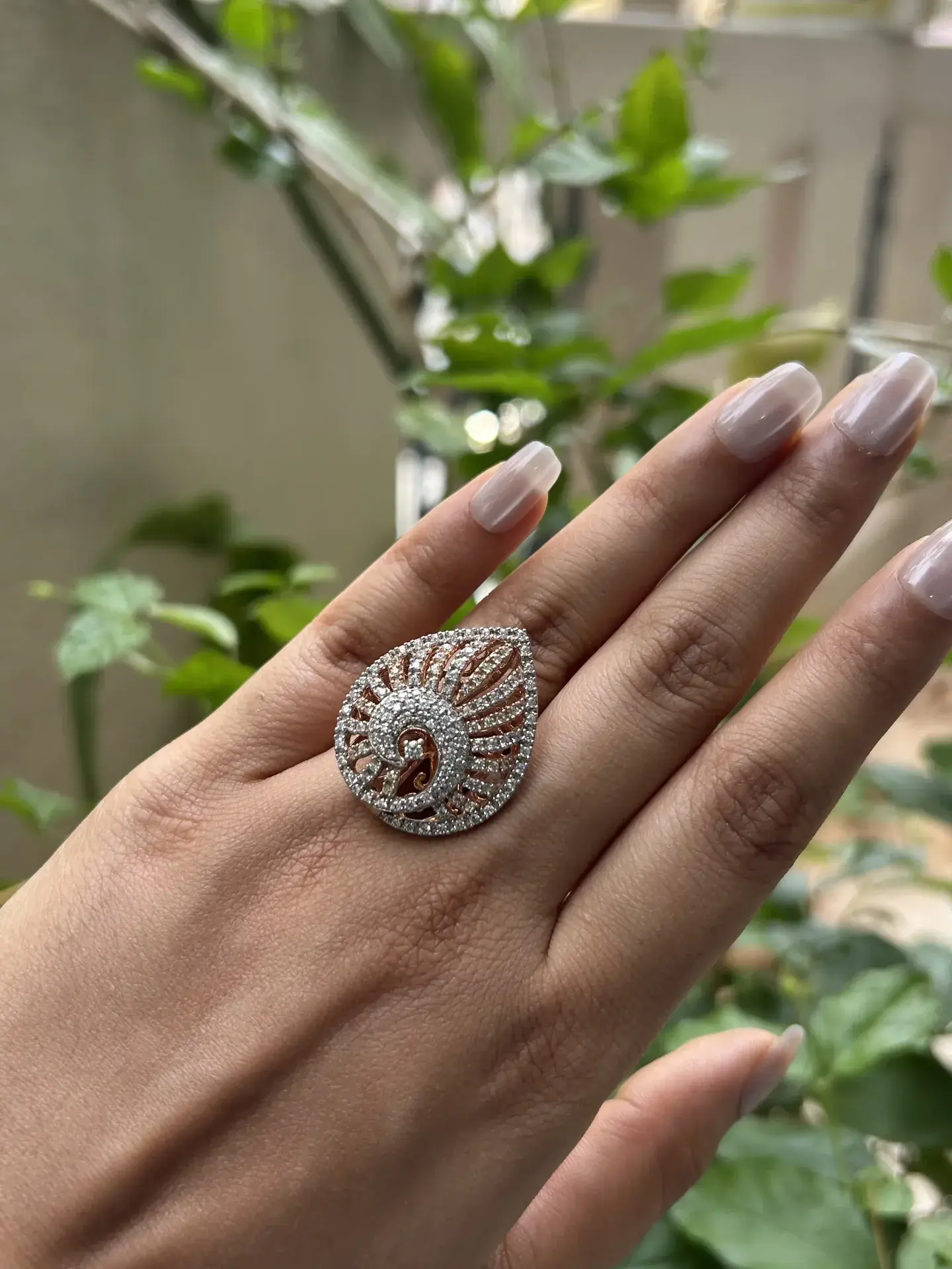 Nautilus Pave Statement Ring